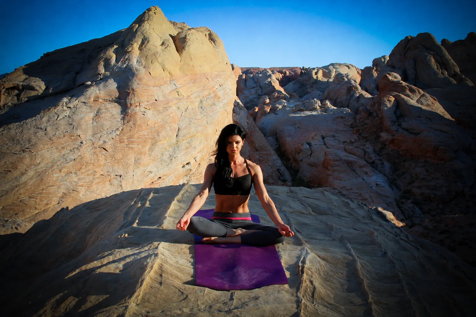 Andra, the Integrity Wellness founder, outdoors at Valley of Fire