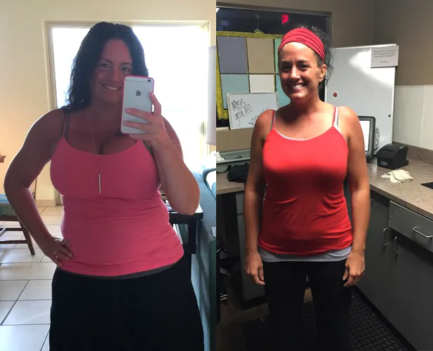Jennifer's before and after transformation