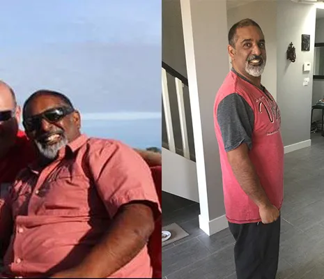 Roger's before and after, down 28 pounds in 6 weeks